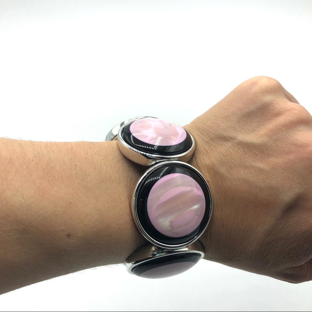 Mod style bracelet and sparkling earrings bundle